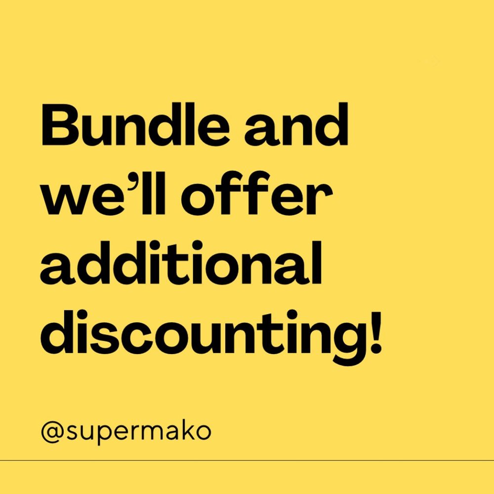 Bundle and we'll offer more discounts